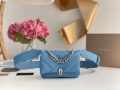 Bvlgari 291946 Serpenti Cabochon Maxi Chain Crossbody Mini Bag Blue