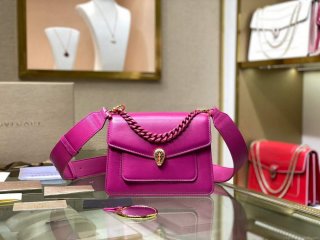 Bvlgari 29085 Serpenti Forever Crossbody Bag Plum