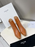 Celine Women Shoes 348303492C.38NO Cruiser Boots Chelsea Boot with Metal Toe In Calfskin 191324