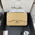 Chanel CF A01113 Classic Flap Bag in Lambskin Apricot