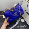 Chanel As1160 Chanel 19 Handbag Flap Lambskin Blue