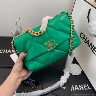 Chanel As1160 Chanel 19 Handbag Flap Lambskin Green