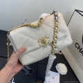 Chanel As1160 Chanel 19 Handbag Flap Lambskin Beige