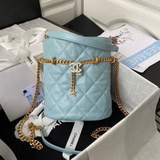 Chanel Bucket Bag Lambskin AS3116 Blue