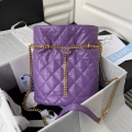 Chanel AS3117 Bucket Bag Lambskin Purple