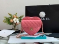 Chanel AS3191 Large Heart Bag Lambskin Rose Red