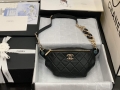 Chanel AS1356 Belt bag Lambskin gold Black