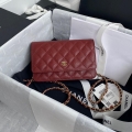 Chanel AP0250 Wallet on Chain Grained Calfskin A33814 Red