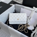 Chanel AP0250 Wallet on Chain Lambskin A33814 White