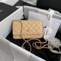 Chanel AP0250 Wallet on Chain Lambskin A33814 apricot