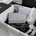 Chanel AP0250 Wallet on Chain Lambskin A33814 Gray