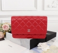 Chanel AP0250 Wallet on Chain Lambskin A33814 Red Silver