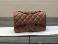 Chanel A69900 Mini Flap Handbag Classic bag Lambskin Brown 1116 Shiny Gold