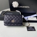 Chanel Classic Wallet on Chain Grained Shiny AP2734 black