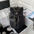 Chanel Backpack Calfskin AS3200 Black Gold