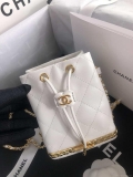 Chanel AP2750 Bucket Bag Shoulder Bag Lambskin White