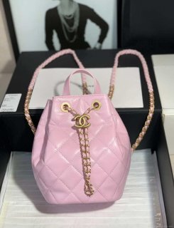 Chanel AS2318 Bucket Bag Lambskin Pink