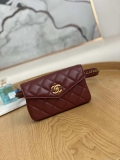 Chanel A99009 Waist bag Lambskin Wine Red Gold