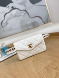 Chanel A99009 Waist bag Lambskin White Gold