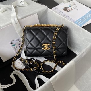 Chanel Mini Flap Bag Lambskin AS3239 Black