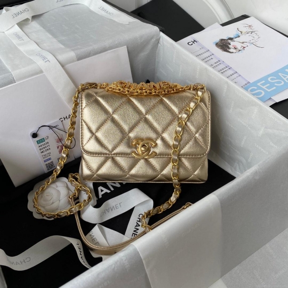 Chanel Mini Flap Bag Lambskin AS3239 gold