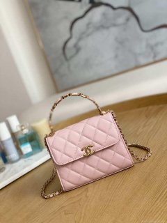 Chanel AP2944 Clutch with Chain Lambskin Light Pink