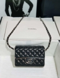 Chanel AS3308 22A Small Evening Bag Limited Edition Black Lambskin