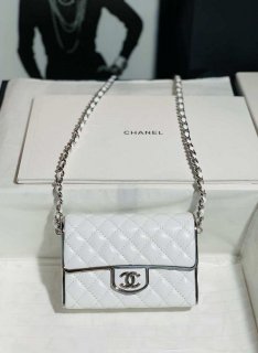 Chanel AS3308 Small Evening Bag 22A Limited Edition White Lambskin