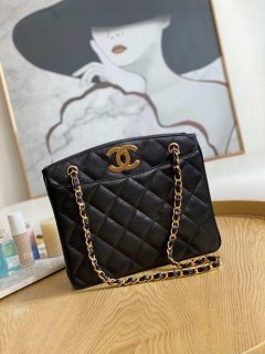 Chanel Vintage A97 Medium Shopping Bag Calfskin Black