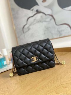 Chanel AS3378 MINI Flap Bag Lambskin Black