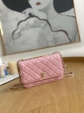 Chanel A88632 WOC 19 Chain Wallet Bag Pink Lambskin Gold