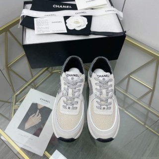 Chanel Women’s Sneaker Shoes G38754 White and beige