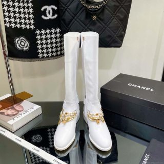 Chanel Women’s Shoes Classcal Chain High Boots G38822