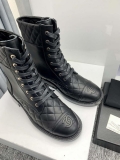 Chanel Women’s Shoes G39162 Y55902 94305 Ankle Boots Lace-Ups 189735