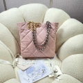 Chanel AS3519 CHANEL19 Shopping Bag Shiny Lambskin Pink