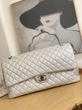 Chanel A91169 Flap Travel Bag Airport Series A94305 caviar calfskin Silver White