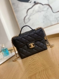 Chanel AS3729 Small Vanity Case Grained Calfskin & Gold-Tone Metal Black