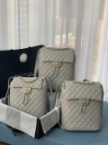 Chanel A91120 Backpack Vintage Lambskin Bag Gray