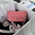 Chanel AS1787 Mini Flap Bag Football Lambskin Pink Gold