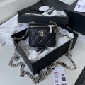 Chanel AP2718 Small Vanity With Chain Calfskin Black