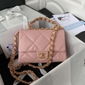 Chanel AS3499 Flap Bag Lambskin Pink