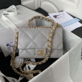 Chanel AS3499 Flap Bag Lambskin Gray