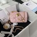 Chanel AS3456 Mini Flap Bag Lambskin & Gold-Tone Metal Pink