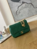 Chanel AS3829 Mini Flap Chain Bag Green Calfskin Gold