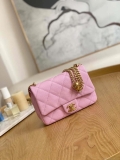 Chanel AS3829 Mini Flap Chain Bag Light Pink Calfskin Gold