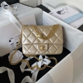 Chanel AS3829 Mini Flap Chain Bag Gold Lambskin Gold