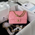 Chanel AS3829 Mini Flap Chain Bag Pink Calfskin Gold