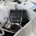 Chanel AS3330 Mini Flap 17cm Bag Black Lambskin