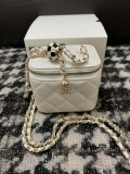 Chanel AP1447 Small Vanity With Chain Calfskin White