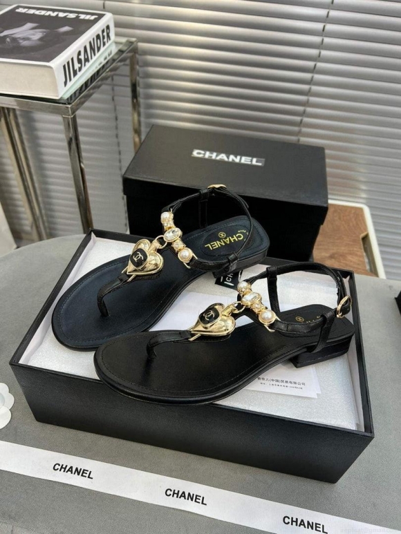 Chanel G39674 Women’s Sandals Shoes Lambskin C90261